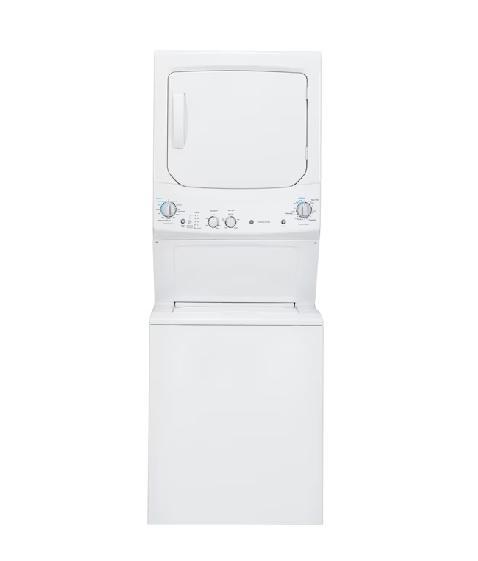 Shelf Pull Appliances - GE GUD27ESMMWW 27" Stacked Washer & Dryer Laundry Centre - MSRP $2,990