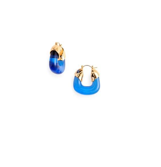 Jewelry - Lizzie Fortunato Organic Hoops in Electric, Kendra Scott Lindy Rae Elisa Gold Pendant Necklace - MSRP $2,142