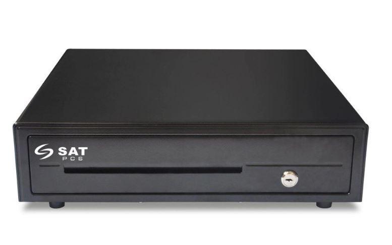 SAT 119X Cash Drawer 16â€W x 16.5â€D x 4.5â€H Black, 8 Coin/5 Bill Slots
