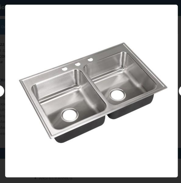 Sinks & Faucets By Kohler, Zurn and Just MFG - MSRP $10,840