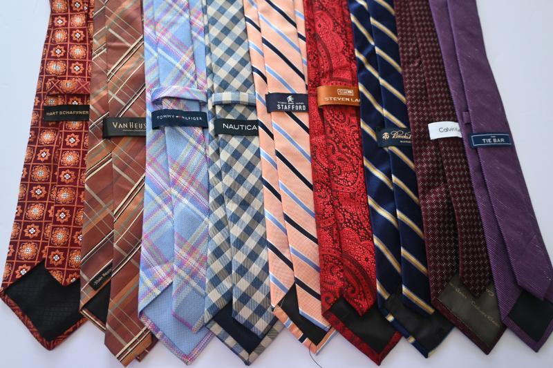 Designer Ties by Robert Talbott, BrooksBrothers, Polo, J. Garcia, DKNY