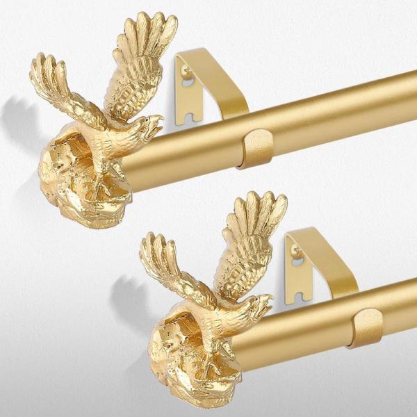 Home - TANGWIN Gold Decorative Curtain Rods, GSM Brand Christmas Tree Storage Bag, Koretech Display Case - MSRP $11,455