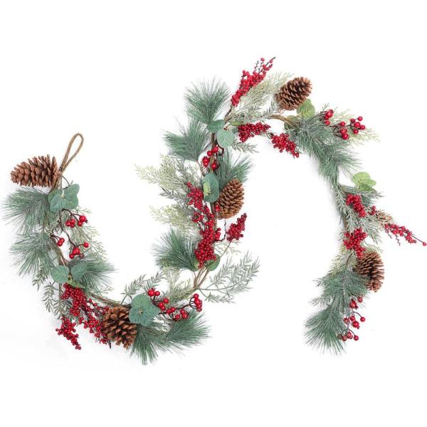 Home Decor - LOHASBEE Christmas Garland 5ft Green Pine, Hamminy Light Hanger Clips, Cabilock Pitcher Cow - MSRP $2,703