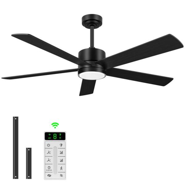 Home - KOWNPY 52" 5-Blade Ceiling Fan, RUIFENGL Black & White Abstract Canvas & More - MSRP $10,889