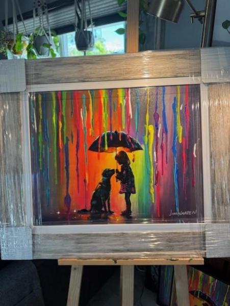 FRAMED - Jim Warren Framed & Signed Canvas w/COA