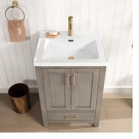 Miseno MV-GELA24-SV-WH-NM Vanity Set - MSRP $404