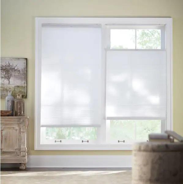 Window Decor - HDC Snow Drift Top-Down Bottom-Up Cordless Shades 48inWx48inL, Coolaroo, Kenney - Est Retail $1,823