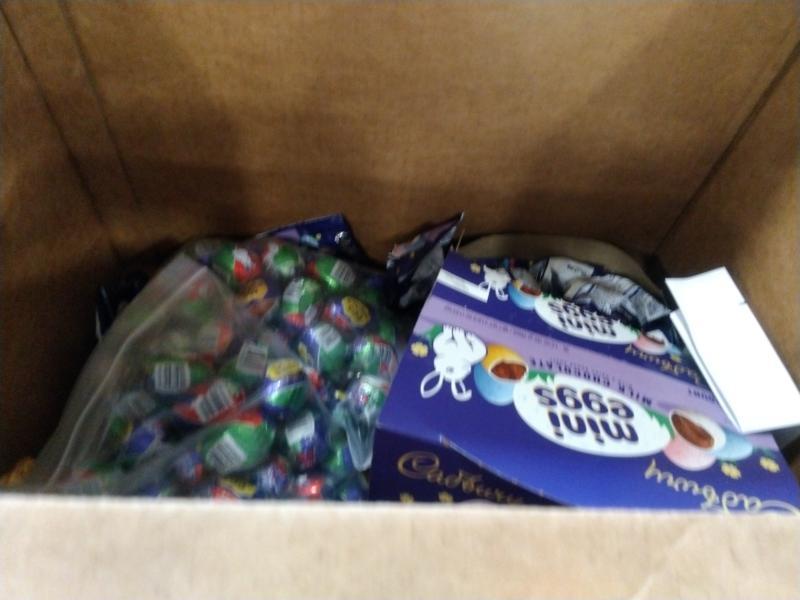General Merchandise - Cadbury Chocolate Mini Eggs, MSA Blanket Jacket, Playright Plushie Corn - MSRP $3,303