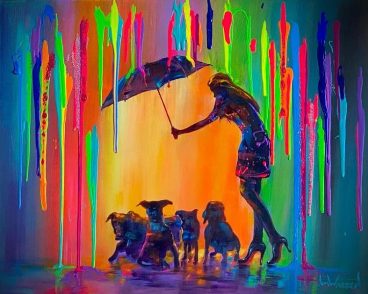 Collection Of 20 Jim Warren Hand Signed Canvas Gicles - MSRP $7,000 +