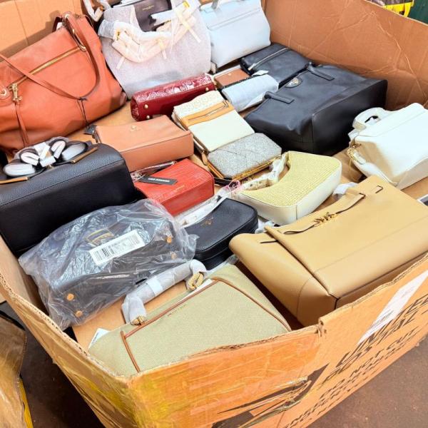 Bulk Lot of Mixed Brand Handbags and Wallets MSRP $10,000