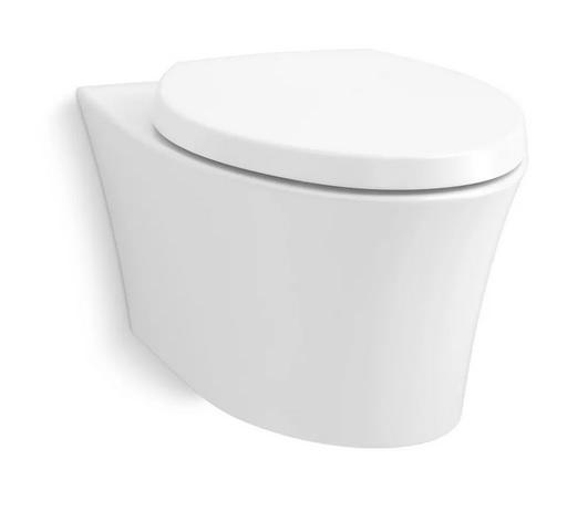 Kohler K-31539-0 Veil Wall Mounted Elongated Toilet Bowl - MSRP $618