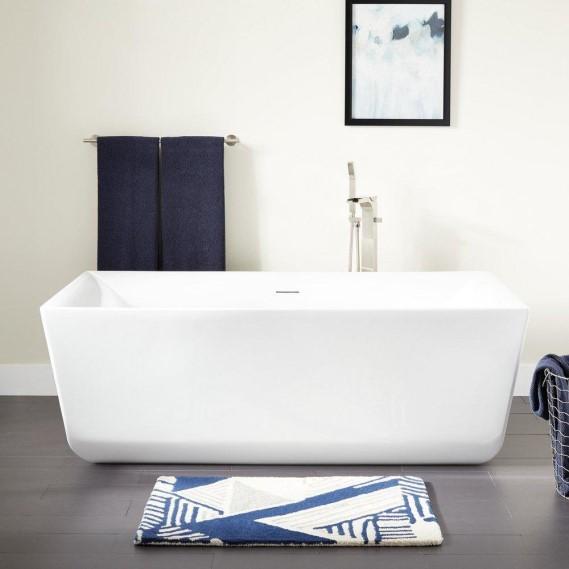 Fixtures - Signature Nassau Soaking Tub, Elegant Mirrors, Coretec Vinyl Plank Flooring - MSRP $5,782