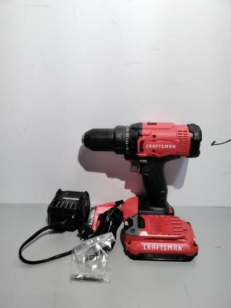 CRAFTSMAN V20 Cordless Drill/Driver Kit, 1/2in, Battery/Charger Included (CMCD700C1) - MSRP $57