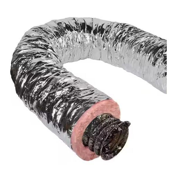 Plumbing - Master Flow 14inx25ft/7inx25ft/8inx25ft Insulated Flexible R6 Ducts, Everbilt, STZ  - Est Retail $947