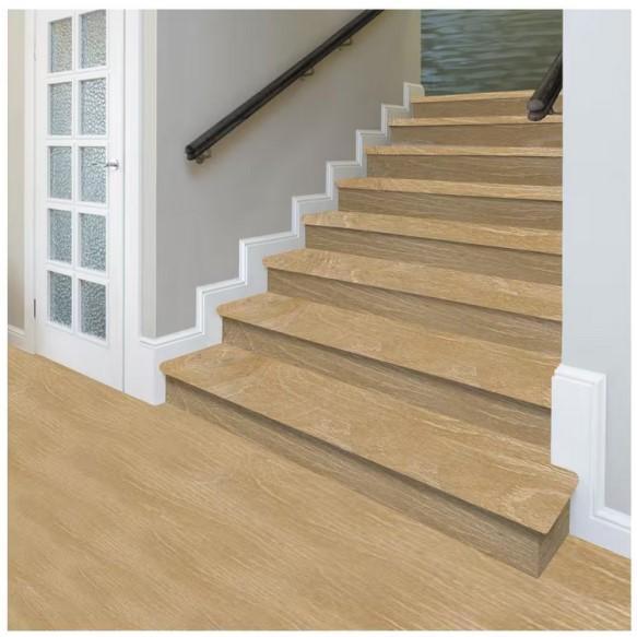 Flooring & Rugs - Cap A Tread Dusk Cherry 47" x 12.15" x 2.28" Vinyl Stair Tread & Riser Kit - Est Retail $946 - 1 plt