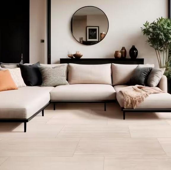 Flooring & Rugs - MSI Sanford Ivory 16" x 32" Matte Porcelain Travertine Look Floor Tile - Est Retail $1,077 - 1 plt
