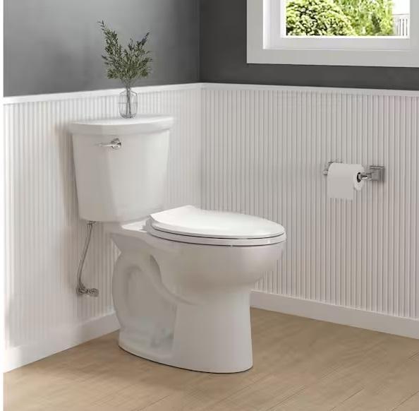 Toilets - American Standard Cadet 12in Antimicrobial 2pc Elongated Chair, Reliant 12in 2pc Toilet - Est Retail $1,340
