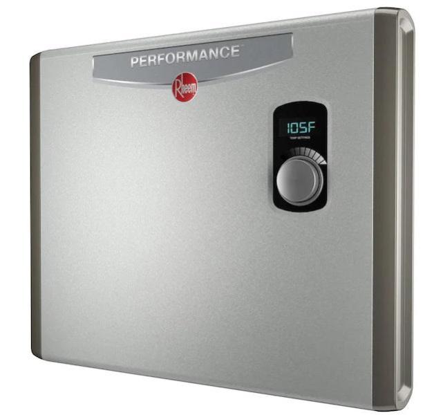 Plumbing - Rheem Performance 36 kW 240V Self-Modulating Electric Tankless Water Heater, Glacier Bay -Est Retail $2,243