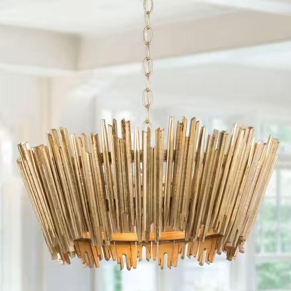 Lighting & Electrical - Uolfin Drum Island Chandelier Light, LNC Farmhouse Chandelier - Est Retail $4,737- 1plt