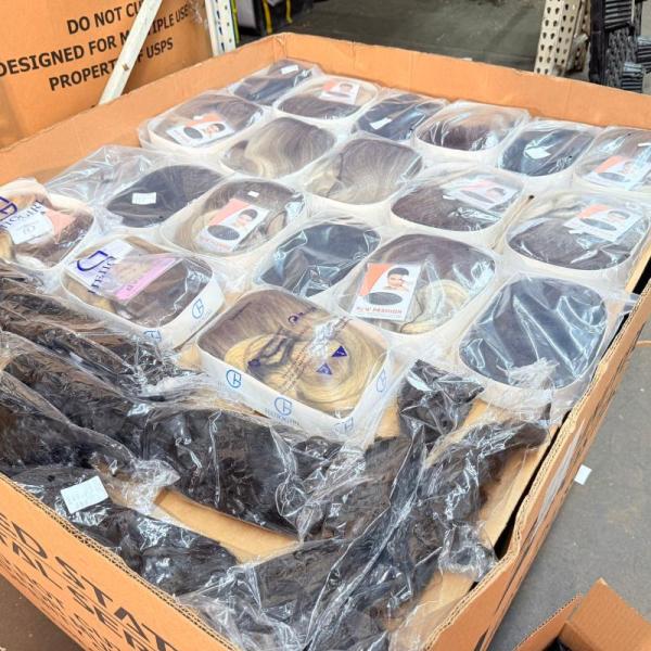 Bulk Lot of 250 Mixed Brand Synthetic Wigs, Hairpieces & Toppers MSRP