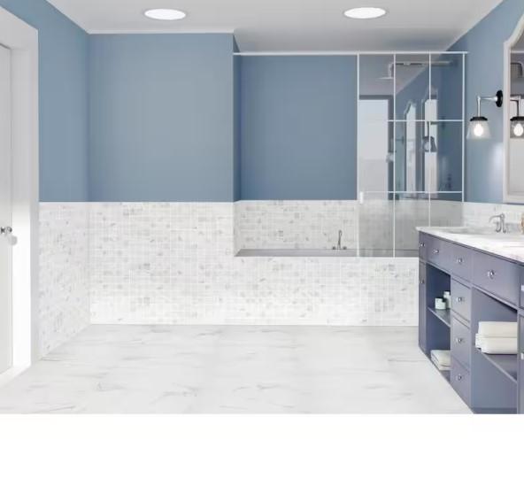 Flooring & Rugs - Florida Tile Michelangelo Calacatta Rectified 12 in. x 24 in. - Est Retail $886- 1plt
