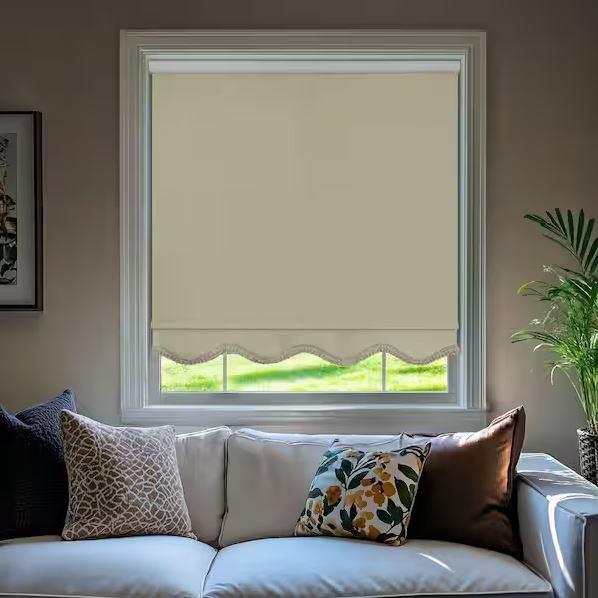 Window Decor - Fringe Vinyl Roller Shade, HDC Cordless Blackout Cellular Shades - Est Retail $2,066- 1plt
