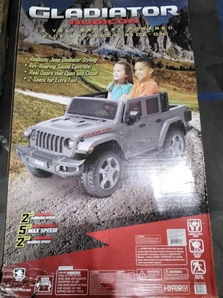 Hyper Toys Jeep Gladiator 12 Volt Battery Ride-On, Gray - MSRP $369