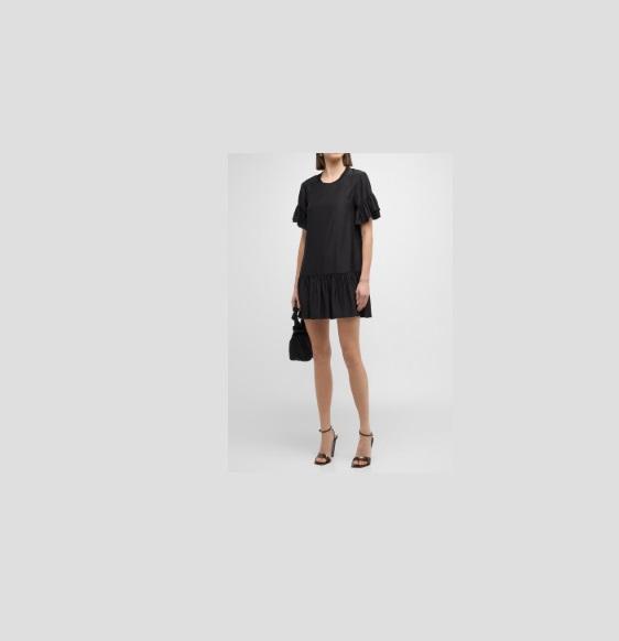 Apparel - Cinq a Sept Leilah Ruffled Silk Mini Dress, Free People Jeans, Nike, SKIMS, SPANX - Original MSRP $3,080