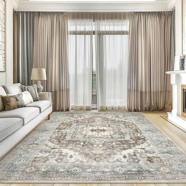 Furniture- AUKOW 9x12 Lg Washable Vintage Oriental Soft Rug, SUYOLS Folding Sofa Bed, Seang Standing Desk - MSRP $2,391