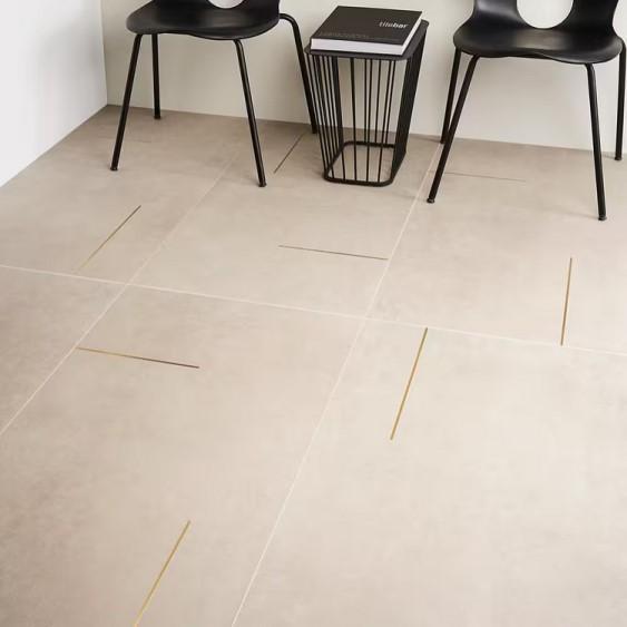Flooring & Rugs - Ivy Hill Stria Bar Greige 23.62 in. x 47.24 in. Matte Porcelain Tile - Est Retail $6,647- 1plt