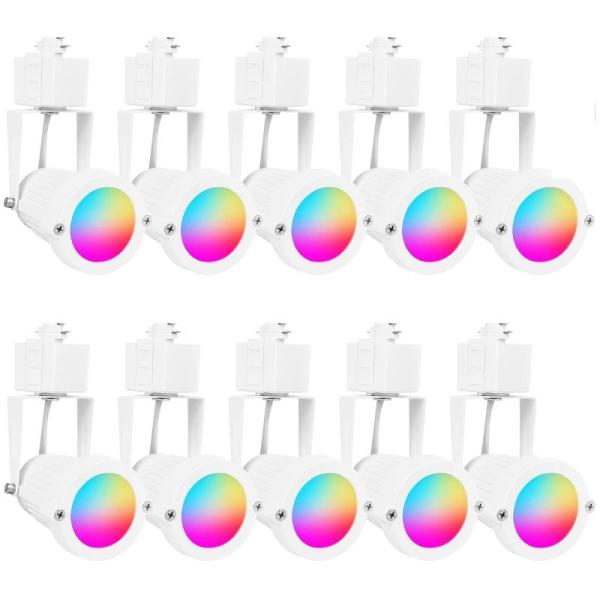 Home Improvement - INTWELL 10pk 12W RGB LED Track Light Heads, Poumao Single Handle Black Bathroom Faucet - MSRP $5,739