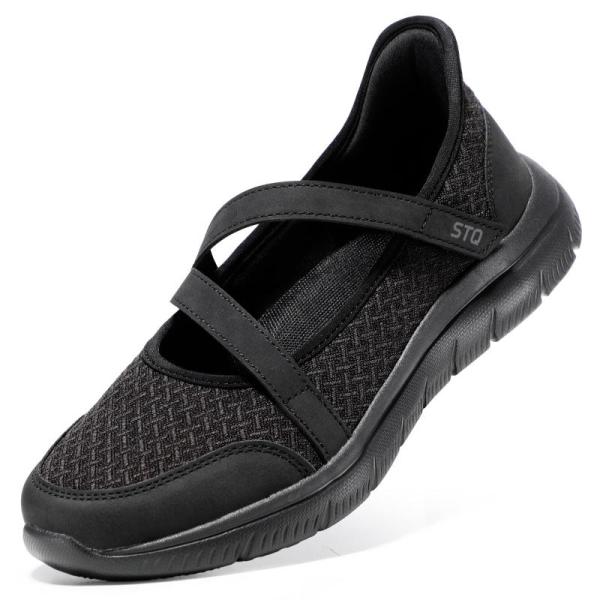 Shoes - STQ Women's Mary Jane Shoes Slip on Sneakers, Elisabet Tang 4 Inch Women's High Heeled Sandals - MSRP $21,318