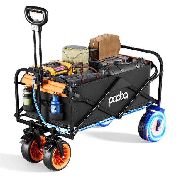 Home - Folding Wagon Cart, Stretched Canvas for Painting, Corner Cutting Board, Curtain Rod - MSRP $3,324