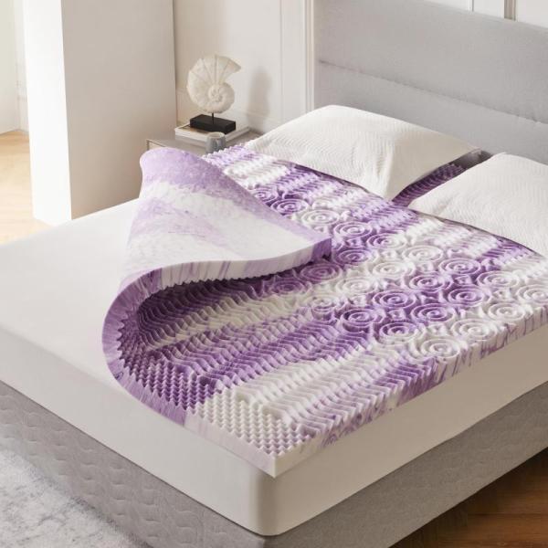Amazon Clearance - Home - Eiayeebil Memory Foam Mattress Topper, Feomos Stained Glass Window Film, Seeye Zebra Blinds - MSRP $14,009