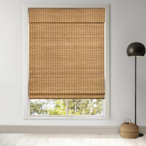 LazBlinds Cordless Bamboo Roman Shades Privacy Blinds for - MSRP $54