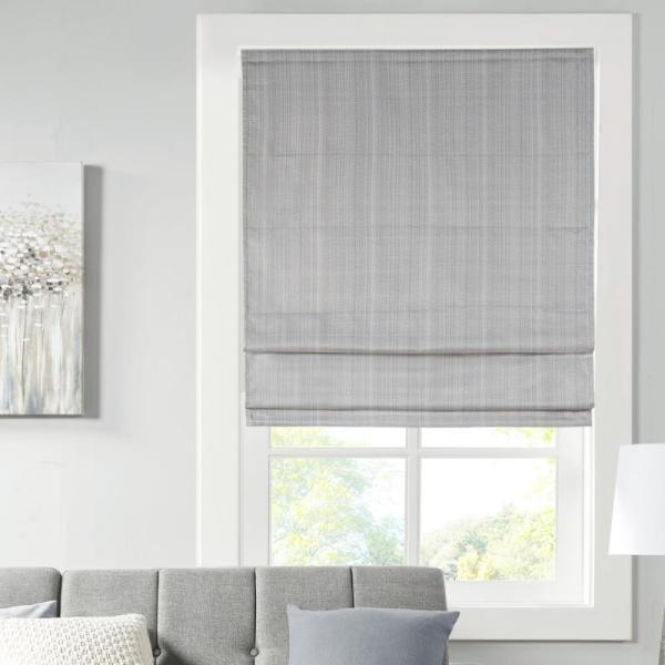 Madison Park Galen Cordless Roman Shades, Fabric Privacy - MSRP $44