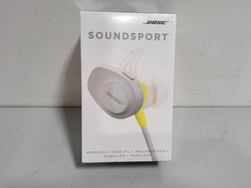 NEW - Bose SoundSport Bluetooth Wireless Headphones, Citron - Est Retail $129
