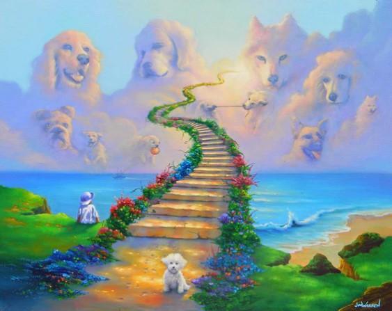 5 popular dog images Jim Warren Hand Signed Canvas Gicles