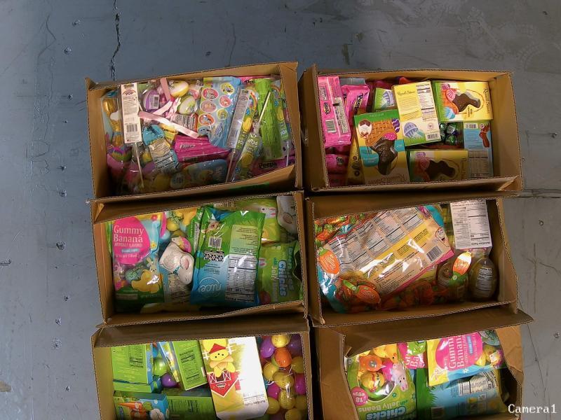Grocery - Galerie Jelly Bean & Sticker Filled Eggs, Skittles & Starburst Chewy Candies - MSRP $9,687