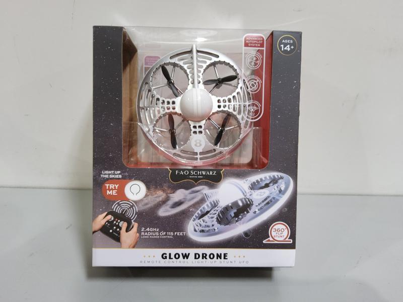 NEW - FAO Schwarz Glow Drone LED Stunt UFO - Est Retail $49