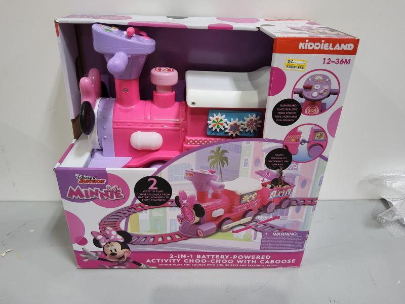 Kiddieland Disney Minnie Mouse Ride-On Motorized Train With Track - Est Retail $89
