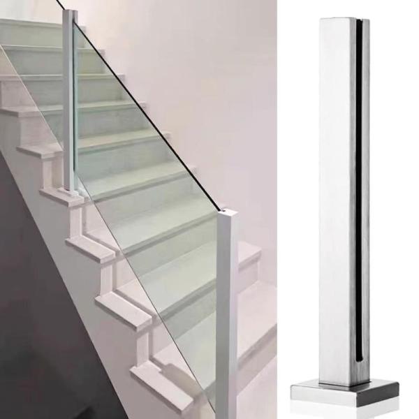 Home Improvement - LIUCHONGYANG99 Glass Railing Post-1pc Glass Stair Railing Post Systems, ATOM NEXUS  - MSRP $2,203