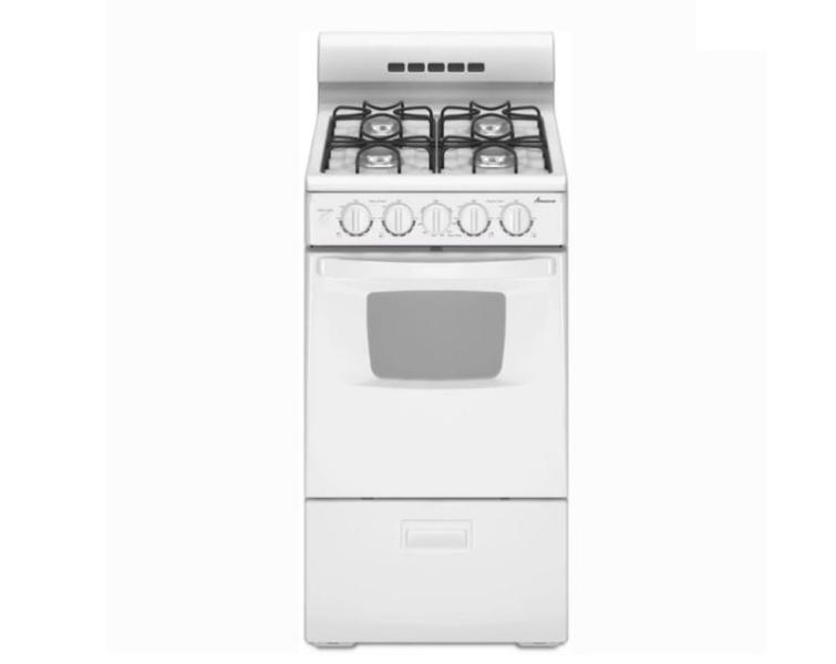 Amana 19-3/4 in. Gas 4-Burner Sealed Freestanding Range
