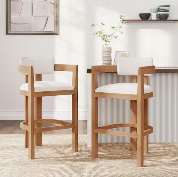Home Decor - CHRISTOPHER KNIGHT HOME Corlas 30in Wood Bar Stools, Hirsh, COLOURTREE, Nearly Natural - Est Retail $1,301