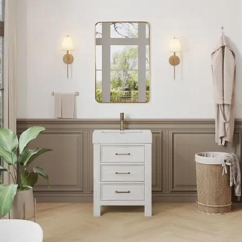 Miseno MV-NM-LEON24-LWT-WW Vanity Set - MSRP $608