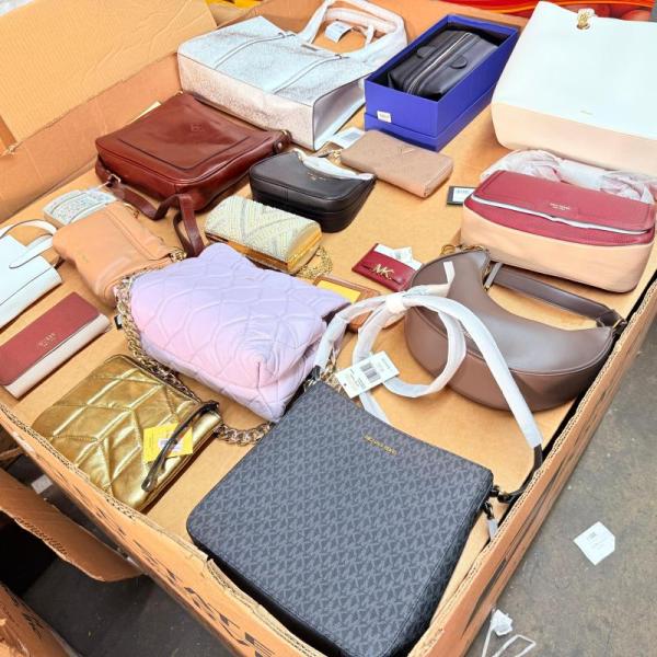 Bulk Lot of Mixed Brand Handbags and Wallets MSRP $10,000