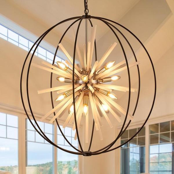 Home Improvement - TACDANDM 16-Light Globe Sputnik Chandelier, MELUCEE 5-Light Dining Room Chandelier - MSRP $5,483