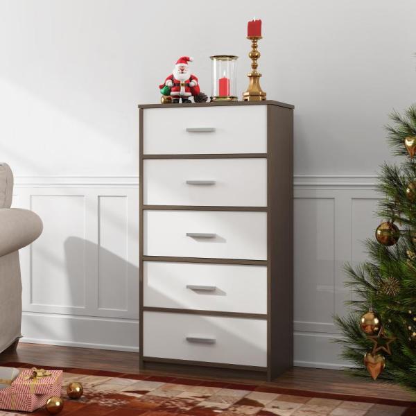 Furniture - FRALIMK 5 Drawer Storage Cabinet, C-Shaped Side Table - MSRP $6,396