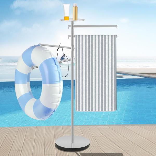 Home - Phoncoo Outdoor Towel Rack w/ Weighted Base, Broserengy Tech Alarm Clock Speaker Wireless Charger- MSRP $14,620