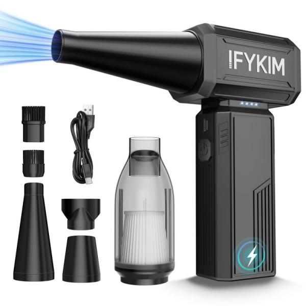 Office - IFYKIM Rechargeable Compressed Air Duster, Hero Craft Electric Air Duster Turbo Fan & Vacuum - MSRP $13,689